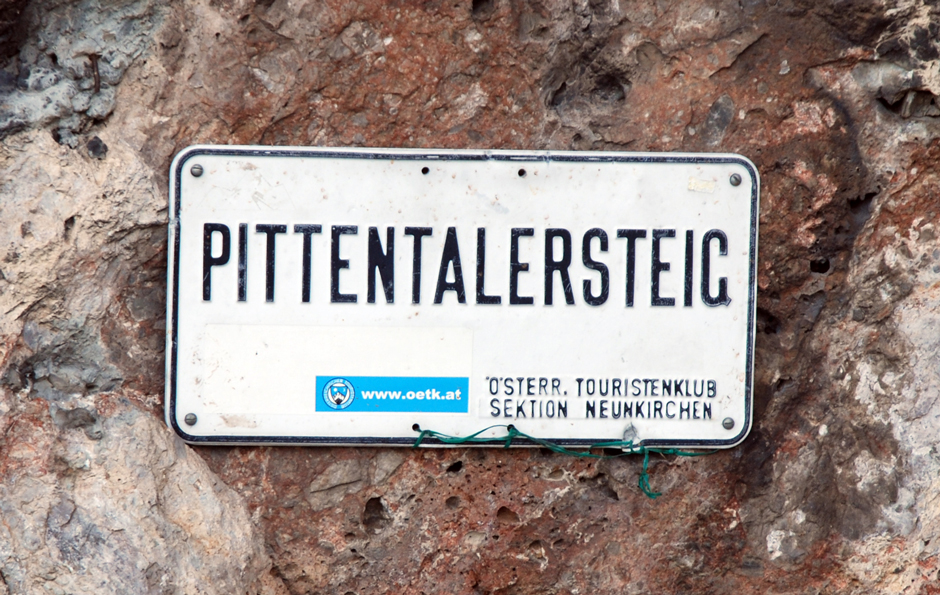 Pittentaler Steig, Einstiegstafel