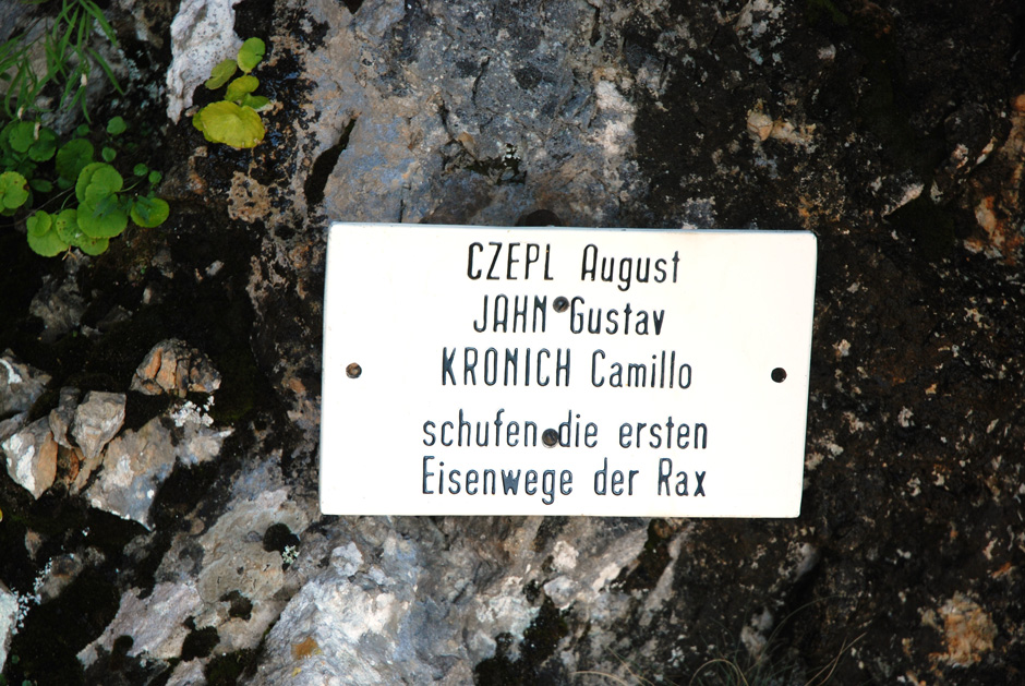Kronich-Eisenweg, Gedenktafel, August CZEPL, Gustav JAHN u Camillo KRONICH