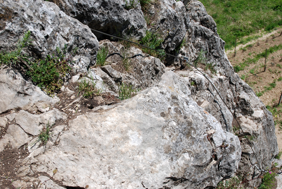 rechter Klettersteig oben (B)