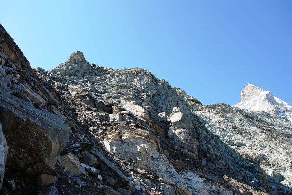 Weg zur Hörnlihütte mit Matterhorn 