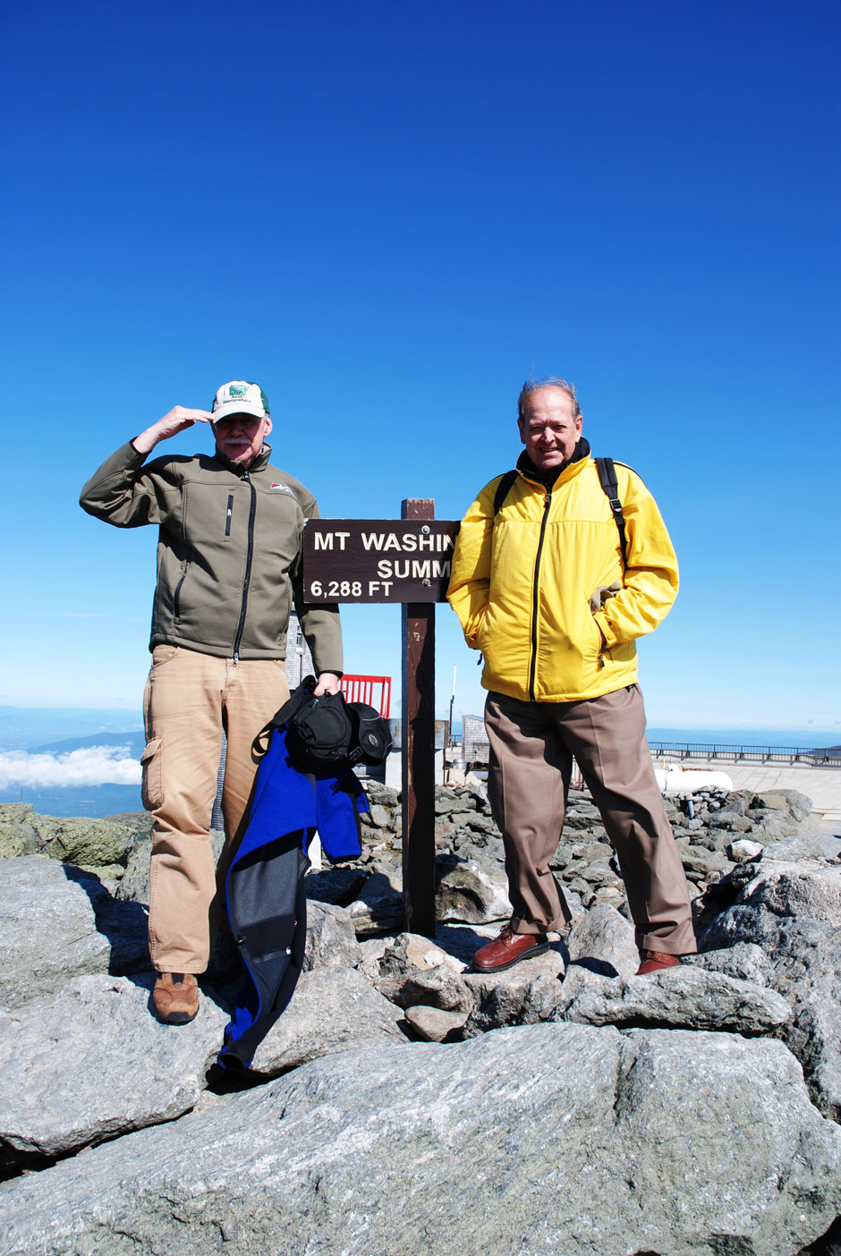 Albert und Helmut auf dem Mt. Washington-Gipfel