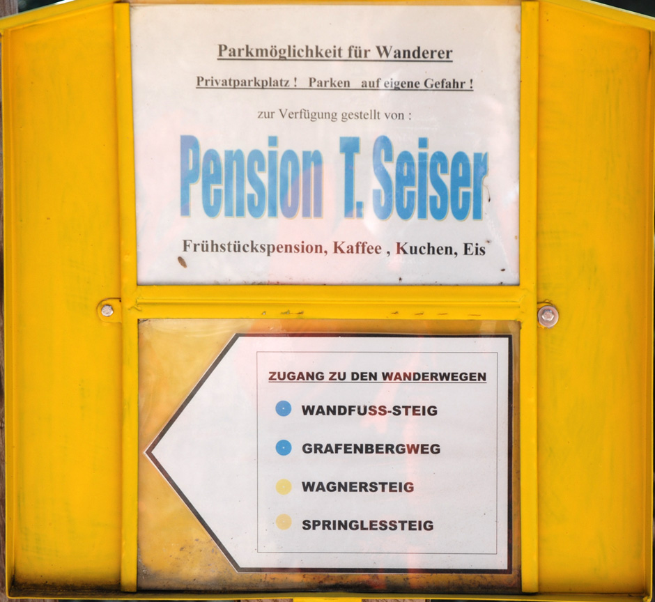 Information, Pension T. Seiser und Wanderwege