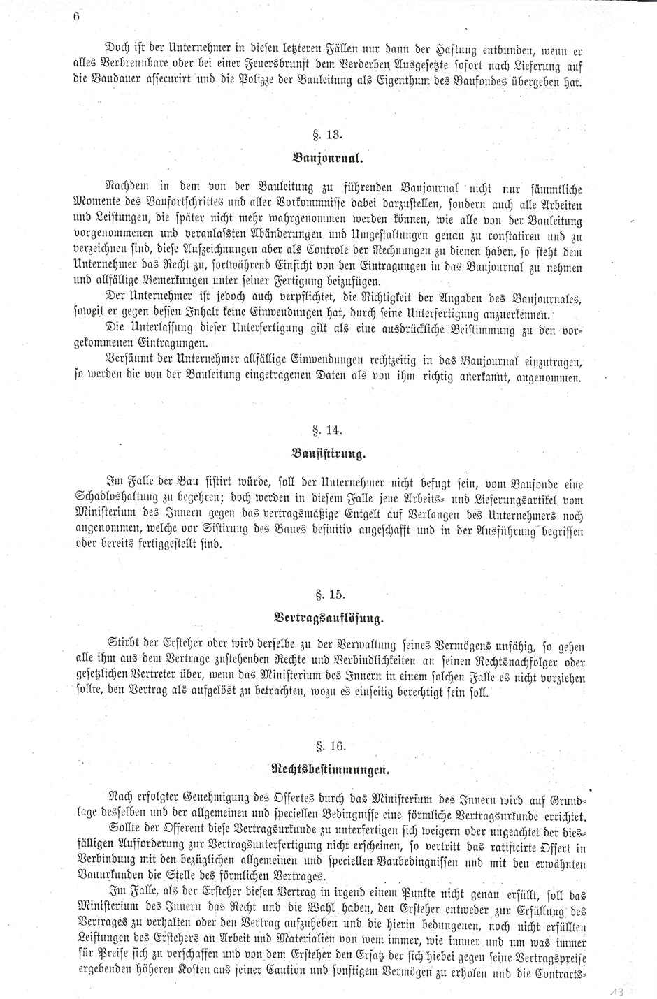 Lieferung von Dachkonstruktionen für das Haus-Hof-Staatsarchiv, Blatt 13