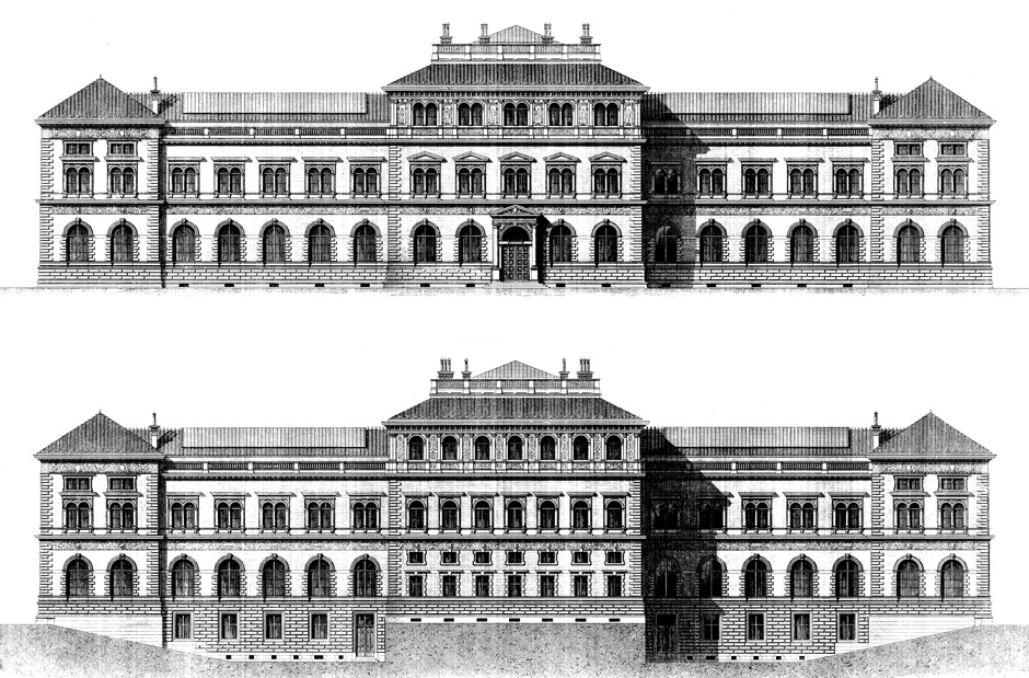 Archivbild 1: Museum für Kunst und Industrie; Fassade zur Ringstraße bzw. Wienfluß
