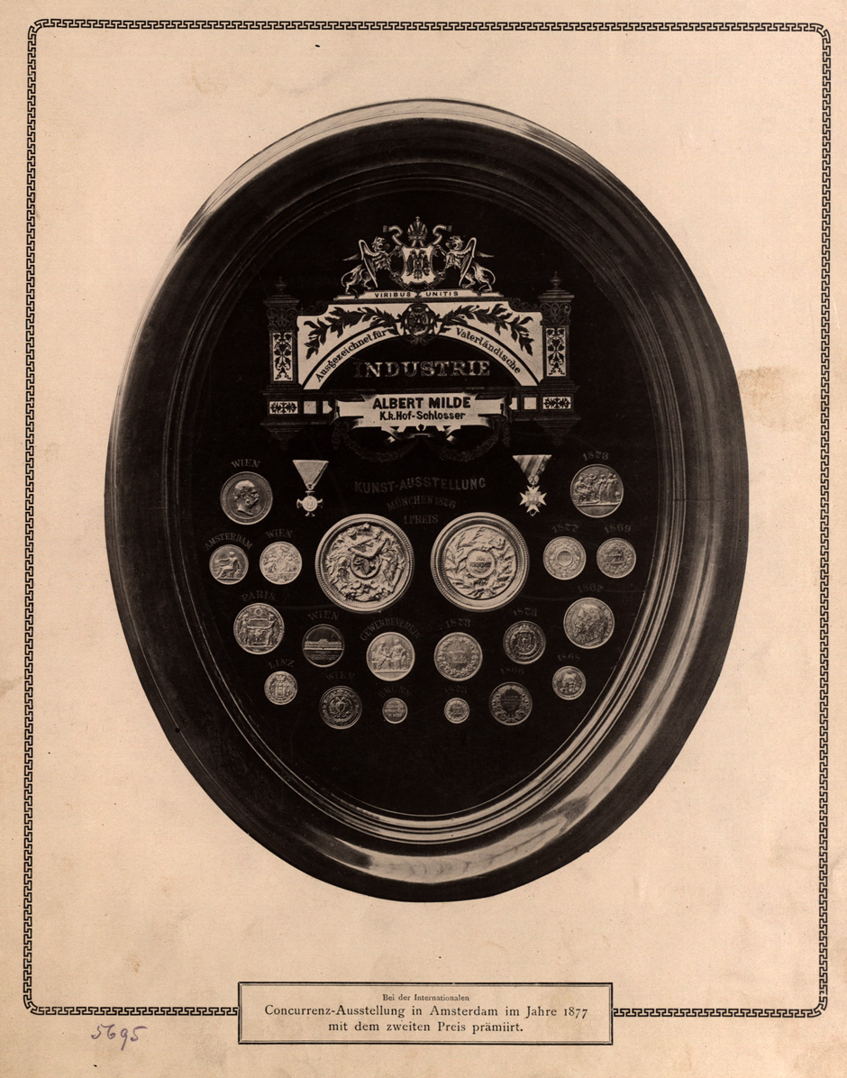 Konkurrenz-Ausstellung in Amsterdam im Jahre 1877 mit dem zweiten Preis prämiert