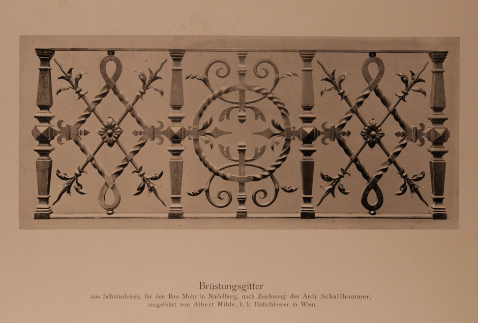 Archivbild: Villa Mohr, schmiedeeisernes Brüstungsgitter