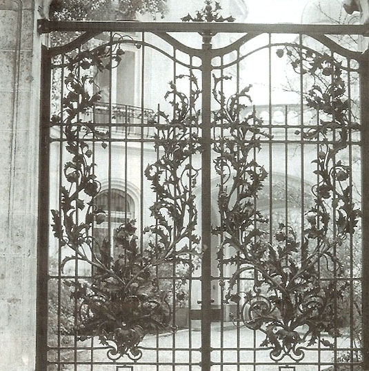 Lattice Gate of the French Embassy in Vienna made by Balerian Gillar