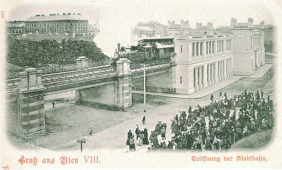 Archivbild 1: Eröffnung der Wiener Stadtbahn, Ansichtskarte 1898