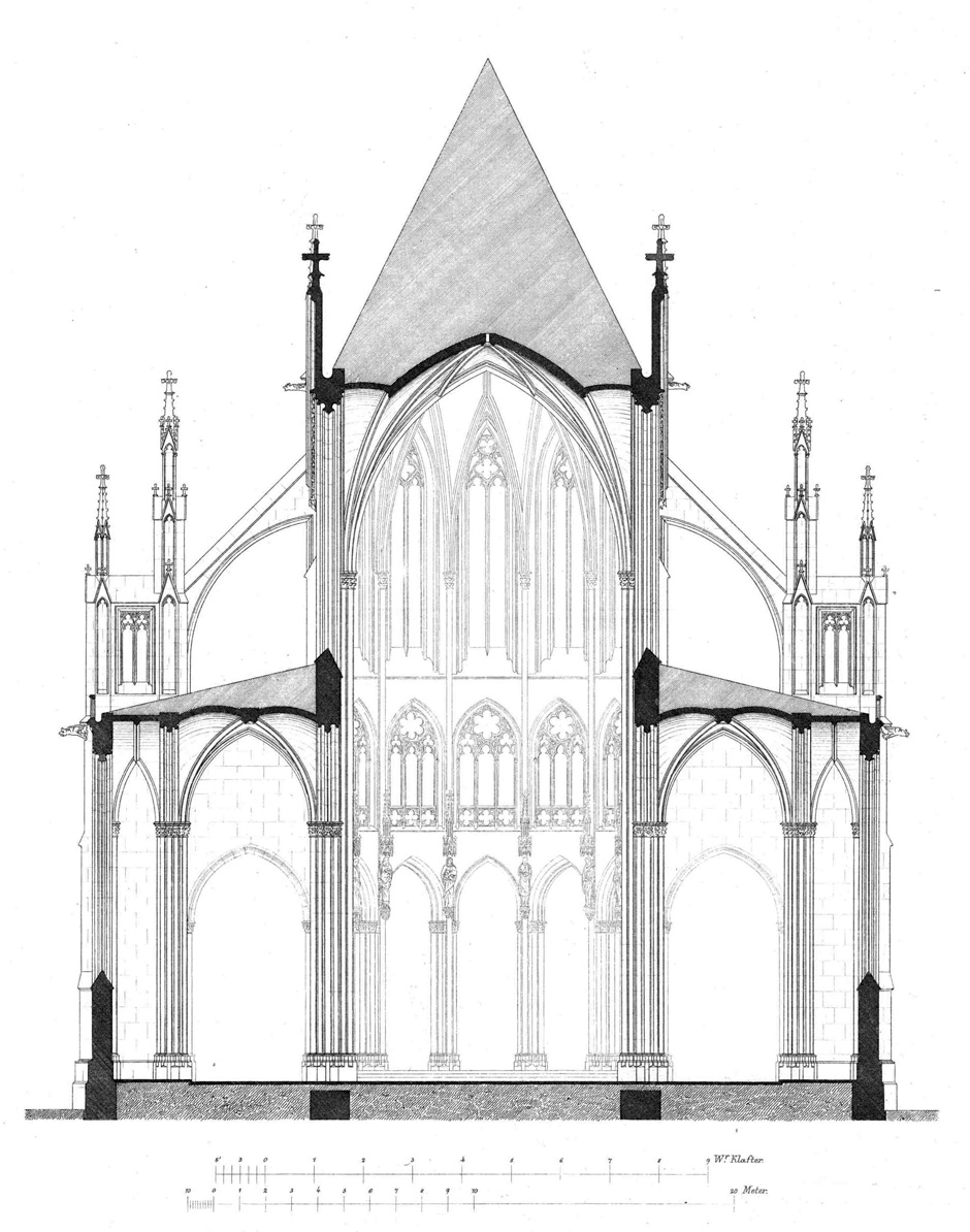 Archivbild 3: Querschnitt der Votivkirche in Wien