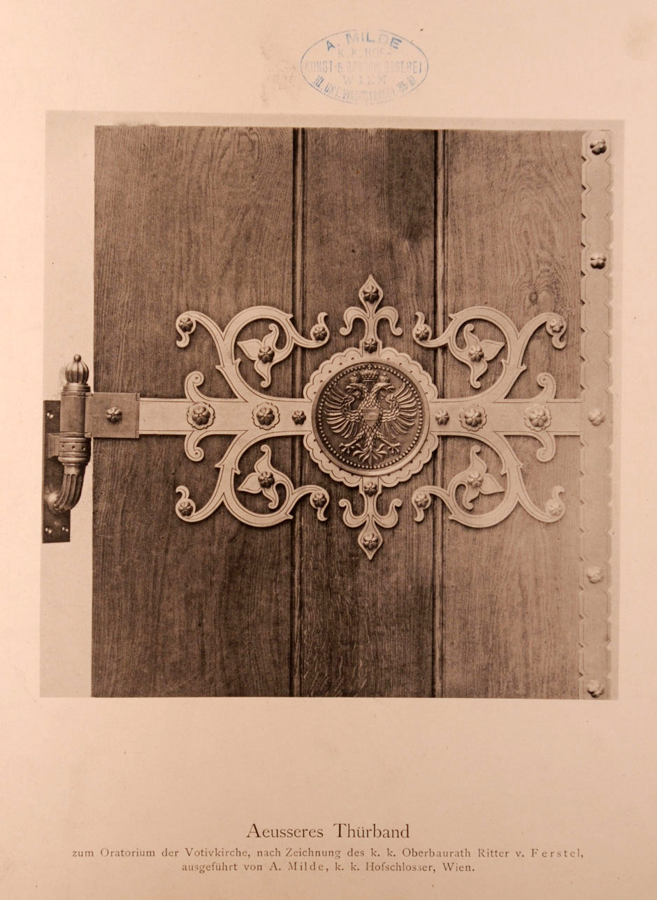 Archivbild: Äußeres Türband für das Oratoriumportal der Votivkirche