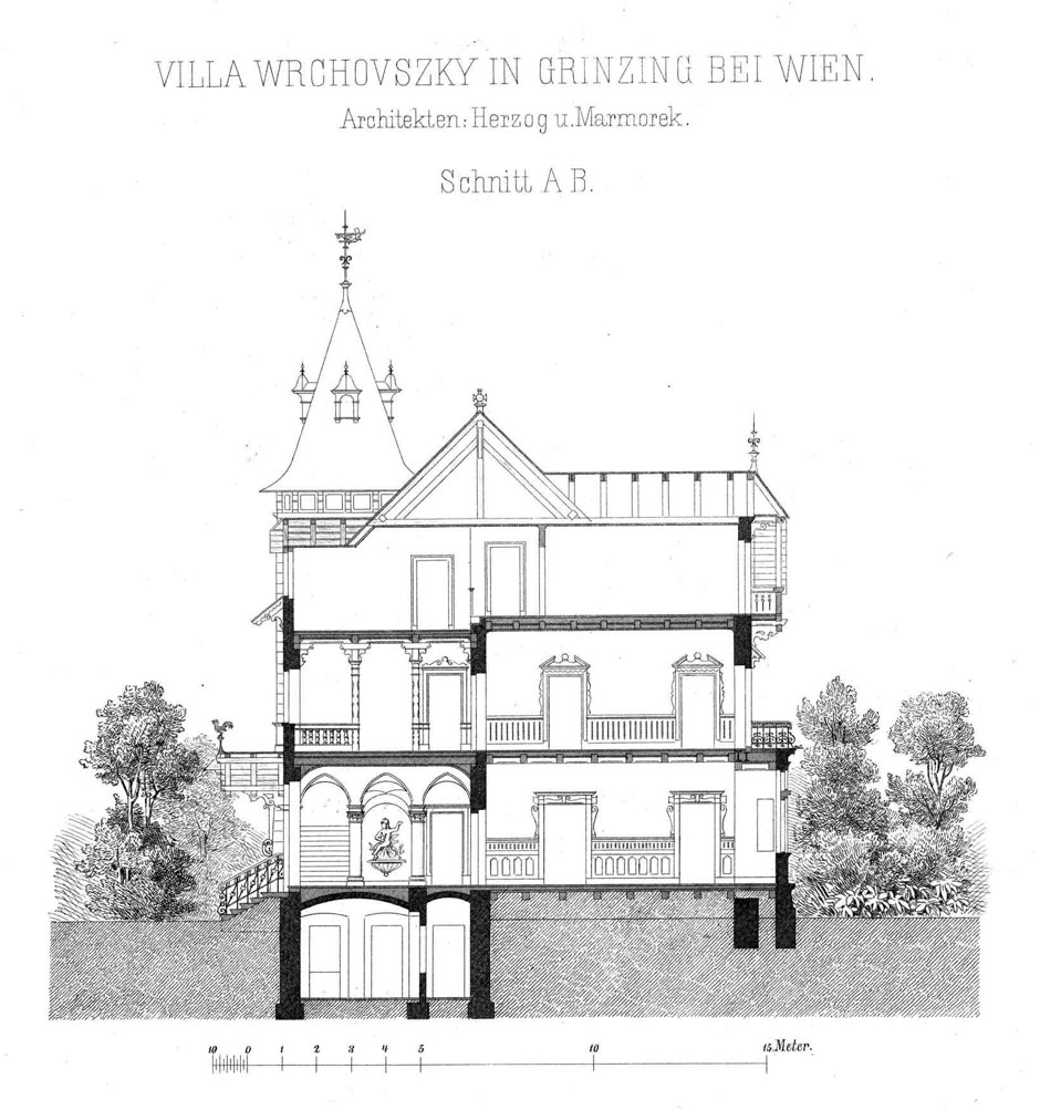 Archivbild: Villa Wrchovszky, Querschnitt